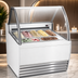 Thumbnail image #4 for Omcan White 41.3-Inch Full-Service Gelato Display Showcase, 7-Pan, Curved Glass