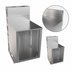 Thumbnail image #5 for BK Resources 18 x 21 Inch Flat Top Open Base Underbar Cabinet with Die Wall, 304 Stainless Steel