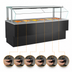 Thumbnail image #4 for Grocerant 125-Inch Self-Service Heated Food Bar with Glass Sneeze Guard and Rear Storage