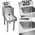 Thumbnail image #4 for Choice 18-Inch Freestanding Stainless Steel Underbar Blender Station with Sink and Backsplash
