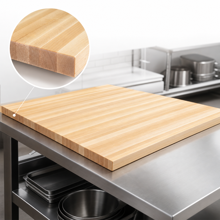 Product image #4 for Boos Block Edge Grain Maple Kitchen Countertop with Full-Length Rails, 132 x 48 x 1-3/4 Inches, Penetrating Oil Finish