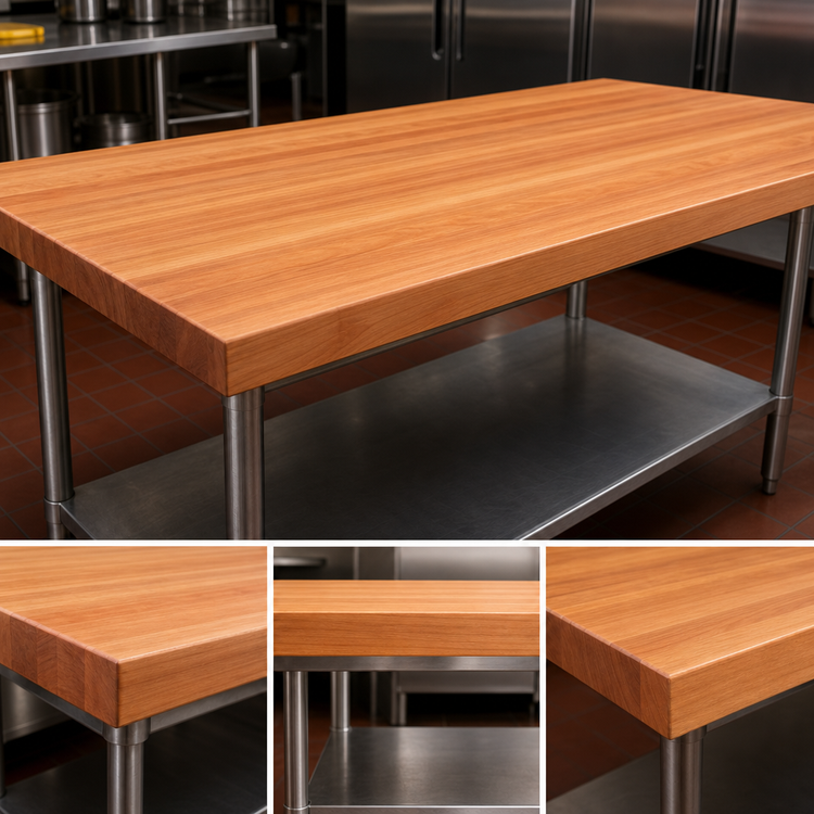 Product image #4 for Boos Block American Cherry Edge Grain Kitchen Countertop, 108 x 42 x 3 Inch, Penetrating Oil Finish
