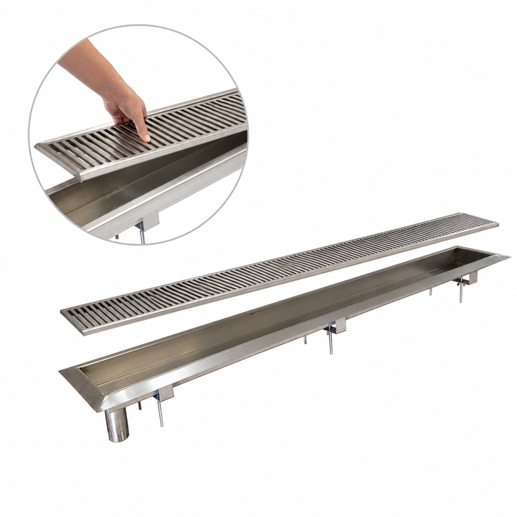 Product image #4 for John Boos 18-Inch Drop-In Stainless Steel Urn Trough with Removable Grate