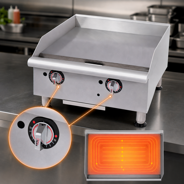 Product image #4 for Workline 36-Inch Gas Countertop Griddle with Thermostatic Controls