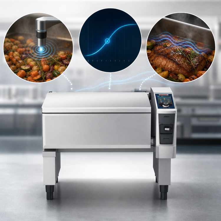 Product image #4 for RATIONAL iVario Pro XL Power Tilt Multifunctional Cooking Center with Stand, 40-Gallon, 208/240V, 3-Phase