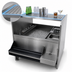 Thumbnail image #4 for Advance Tabco Prestige Supreme 44 x 42 in. Double Service Station with Pass-Thru Ice Bin, 10-Circuit Cold Plate, and Dual Hand Sinks