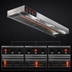 Thumbnail image #4 for RedHots 48-Inch Single Lighted Rod-Type Strip Heat Lamp, 208V, Standard Wattage