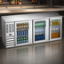 Thumbnail image #4 for Beverage-Air 94-Inch Three-Section Food-Rated Back Bar Refrigerator with Glass Doors