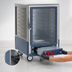 Thumbnail image #4 for Metro C5 3 Series Half-Height Mobile Heated Holding & Proofing Cabinet with Gray Insulation Armour, Clear Polycarbonate Door, and Fixed Wire Slides