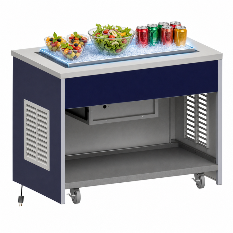 Product image #4 for Atlas Metal INFRF-3 Mobile Refrigerated Frost Top Unit