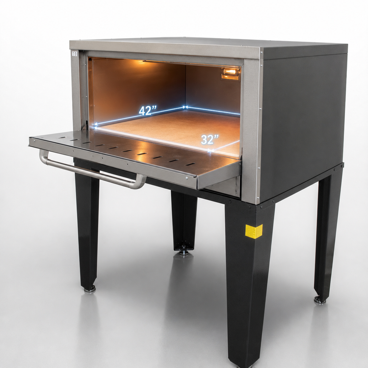 Product image #4 for Peerless CE51PE Single-Deck Electric Pizza Oven with 42 x 32-Inch Steel Deck and Digital Controls