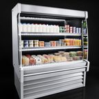 Thumbnail image #4 for Howard-McCray 35E Series R-OD35E-12L-S-LED 147-Inch Dairy Open Merchandiser, Vertical Stainless Steel Case, 2-Row LED Shelves, Remote Refrigeration
