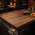 Thumbnail image #4 for John Boos Boos Block 108-Inch x 38-Inch American Black Walnut Edge Grain Kitchen Countertop with Varnique Finish