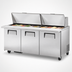 Thumbnail image #4 for True Mega Top 72-Inch 3-Section Refrigerated Sandwich/Salad Prep Table with 30-Pan Rail
