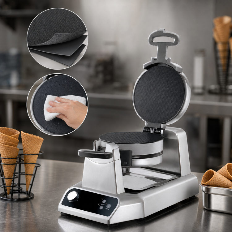 Product image #4 for Waring Commercial Double Countertop Waffle Cone Maker with Non-Stick Plates