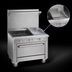 Thumbnail image #4 for Southbend Platinum 36-Inch Heavy Duty Commercial Gas Range with 4 Open Burners and 12-Inch Griddle, Cabinet Base