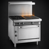 Thumbnail image #4 for Imperial Spec Series Heavy-Duty 36-Inch Gas Range with 3 Open Burners, 3 Hot Tops, and Open Cabinet Base