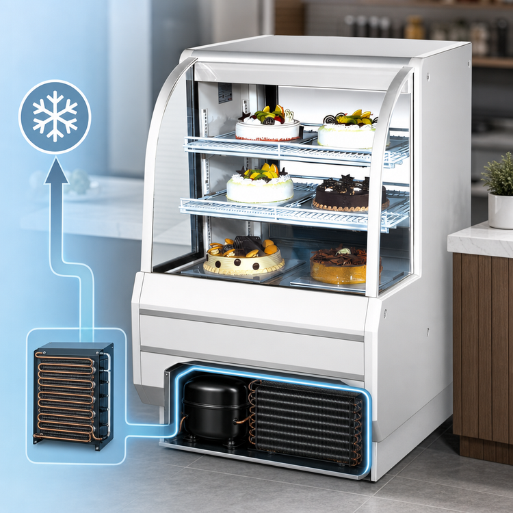 Product image #5 for Turbo Air Full-Service Refrigerated Bakery Display Case, 36-1/2-Inch Wide, Curved Glass, 11.8 Cu. Ft.