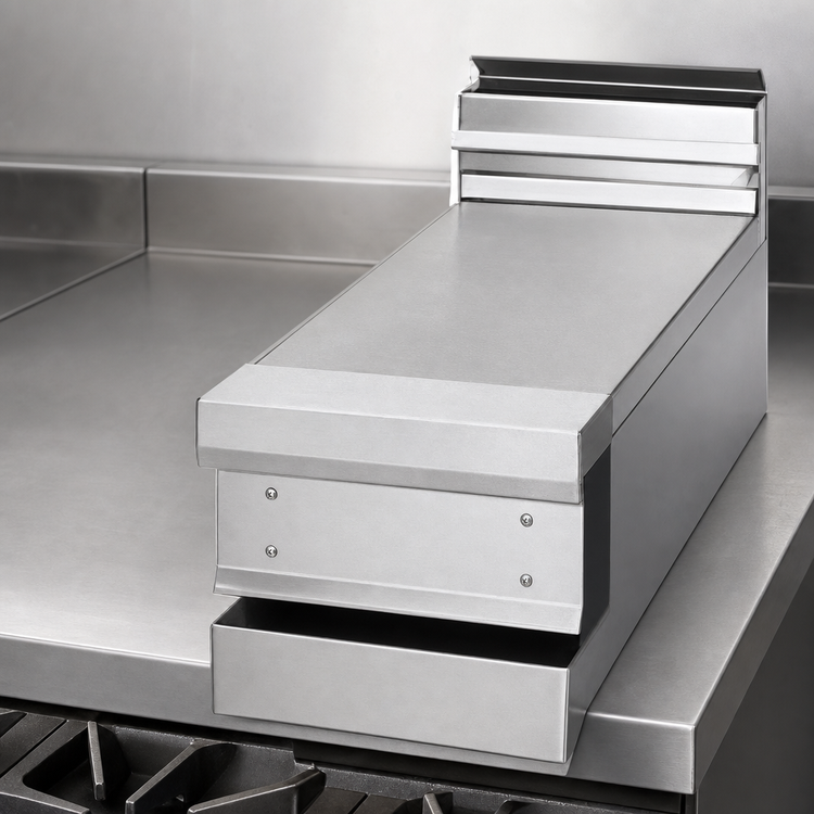 Product image #4 for Titan Heavy Duty 12-Inch Modular Spreader Plate Range with 6-Inch Solid Plate Shelf