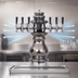 Thumbnail image #4 for Glastender Braumeister 3-Faucet Air-Cooled Draft Dispensing Tower with Mirror Finish and Drain Pan