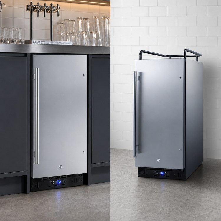 Product image #5 for Summit Commercial 15-Inch Built-In/Freestanding Draft Beer Cooler Dispenser, Stainless Steel, 1/6 Keg Capacity