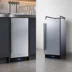 Thumbnail image #5 for Summit Commercial SBC15NKCSS Draft Beer Cooler Dispenser, 15-Inch, Built-In/Freestanding, Stainless Steel, 1/6 Barrel Capacity