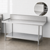 Thumbnail image #4 for Duke Stainless Steel Work Table with 10-Inch Riser and Marine Edge, Galvanized Undershelf, 144 x 24 Inches