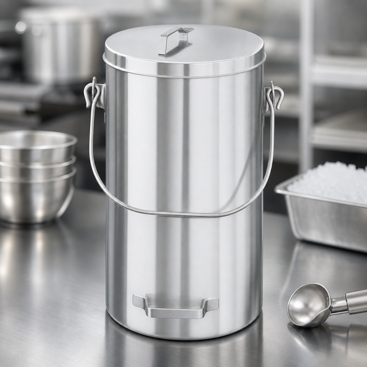 Product image #4 for Vollrath Covered Stainless Steel Ice Cream or Tote Pail, 19.75 Quart