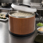 Thumbnail image #4 for Town Equipment RiceMaster 56913W 18 Qt Sushi Rice Container with Wood Grain Exterior