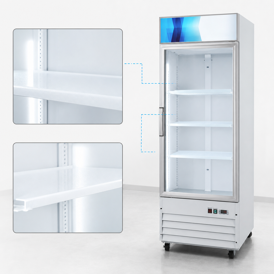 Four Epoxy-Coated Shelves