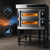 Thumbnail image #4 for Moretti Forni S140E Series 2-Deck Electric Pizza Oven with Stand
