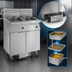 Thumbnail image #4 for Imperial 3-Tank Electric Floor Fryer with Built-In Space Saver Filter System, 50 lb. Tanks