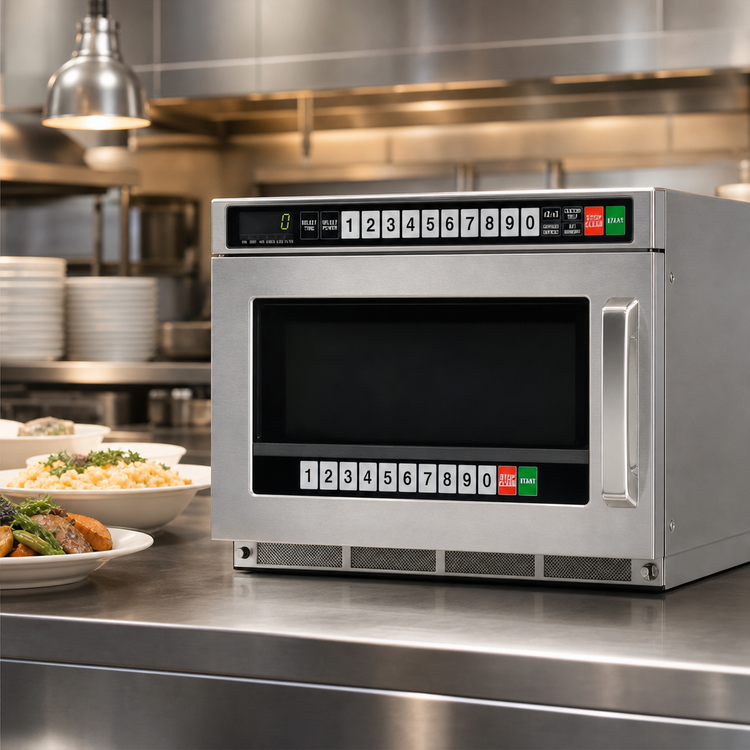 Product image #5 for Sharp TwinTouch R-CD1800M Heavy-Duty Commercial Microwave Oven, 1800 Watts, 0.75 Cu. Ft., Stainless Steel