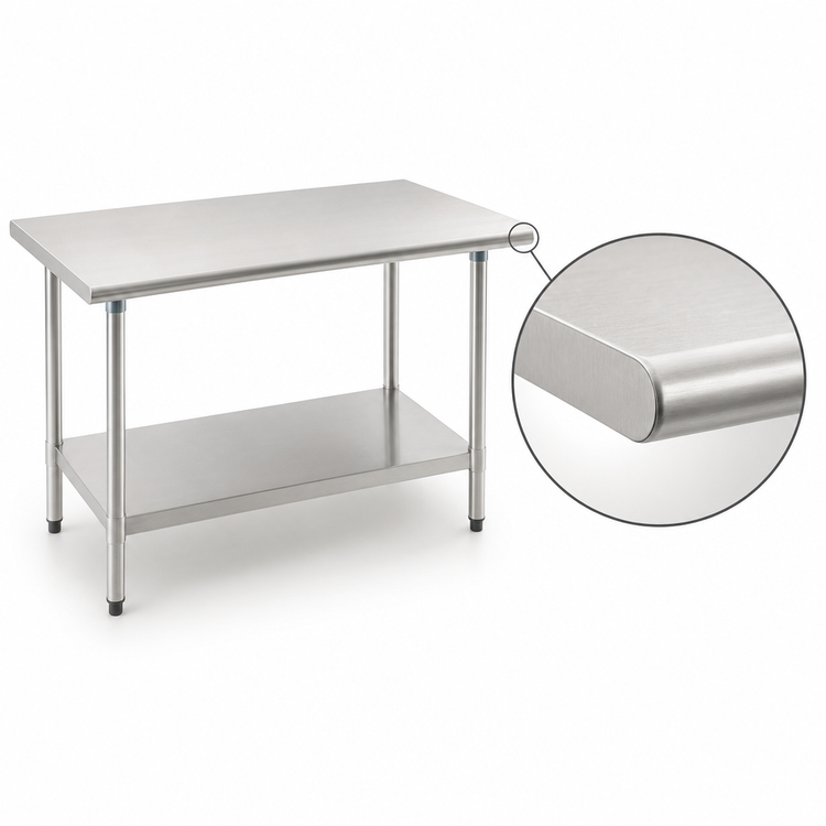 Product image #4 for Eagle Group Deluxe Series 144-Inch x 24-Inch Stainless Steel Work Table with Adjustable Undershelf