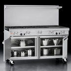 Thumbnail image #4 for Southbend (Middleby) Ultimate 4604CC-2G 60-Inch Gas Range with 6 Open Burners, 24-Inch Griddle & 2 Cabinets