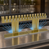 Thumbnail image #4 for Glastender 16-Faucet Air-Cooled Double-Column Bridge Draft Dispensing Tower, Countertop, Polished Brass