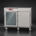 Thumbnail image #4 for Metro C5 6 Series Mobile Half-Height Pass-Thru Heated Holding Cabinet with 1 Tempered Double-Pane Glass Door and 1 Solid Door, 120V