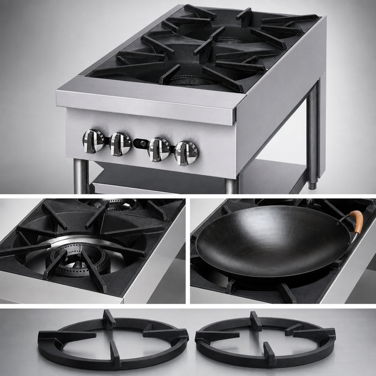 Product image #4 for Supreme 36-Inch Gas Stock Pot Stove with Two 2-Ring Burner Sections