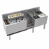 Thumbnail image #4 for Krowne Royal Series 68-Inch Underbar Workstation with Ice Bin, Elixir Well, Liquor Rail, Tool Caddy, Dump Sink, Cutting Board and Cabinet