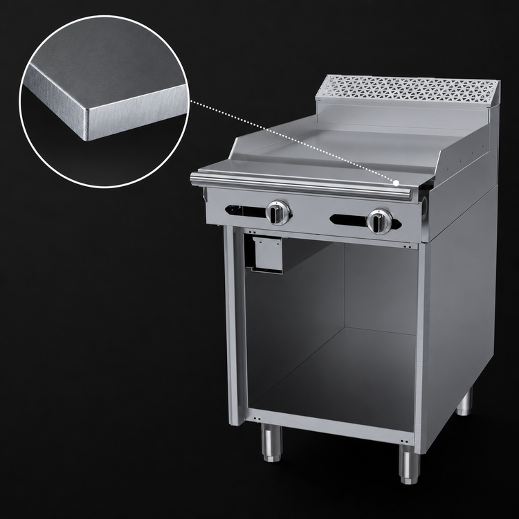 Product image #4 for Garland Cuisine Series 24-Inch Heavy-Duty Gas Add-A-Unit Thermostatic Griddle Range with Open Cabinet Base
