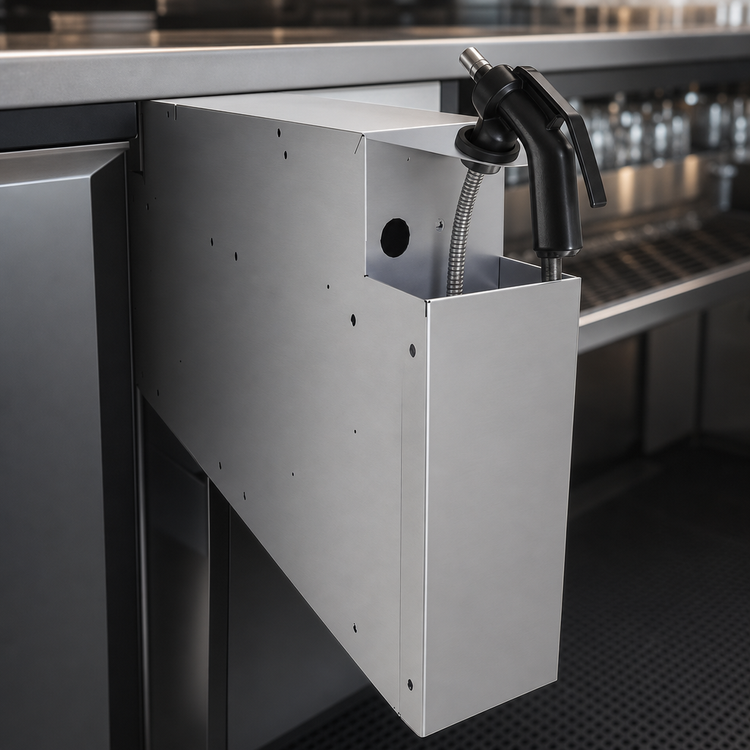 Product image #4 for Glastender SHP-6 6-Inch Pass-Thru Underbar Soda Gun Holder with Integral Drip Pan