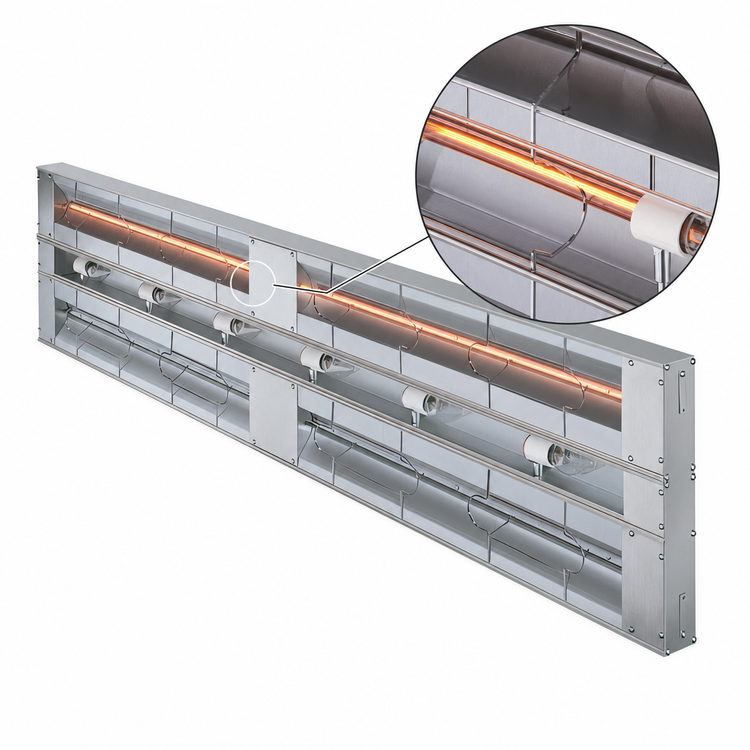 Product image #4 for Hatco Glo-Ray 24-Inch Lighted Infrared Strip Heater, 620W