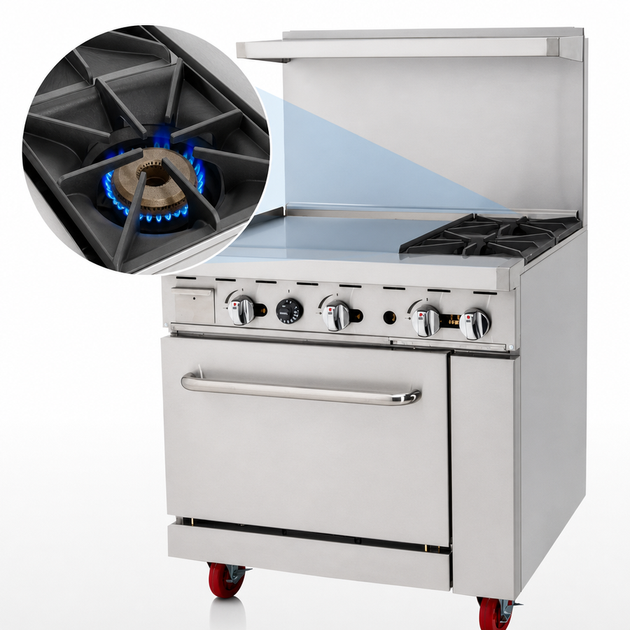 Two Open Burners
