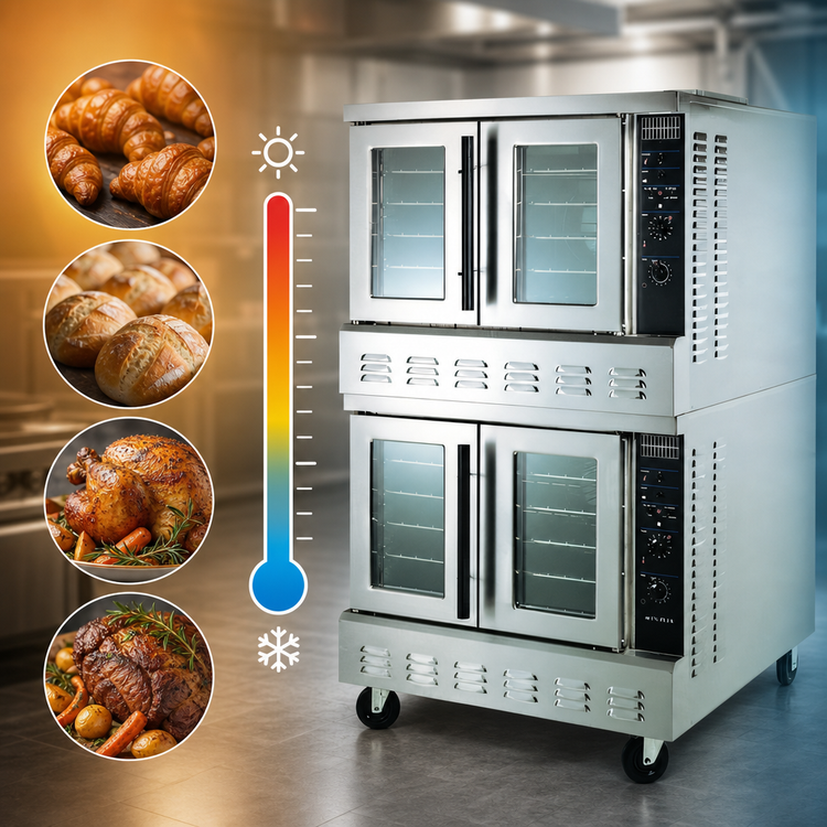 Product image #4 for Lang Strato Series GCOF-AP2 Double-Deck Full-Size Gas Convection Oven with Solid State Controls