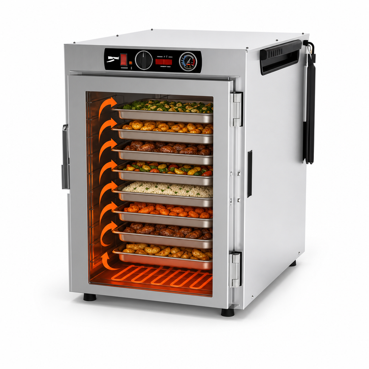 Product image #5 for Metro HotBlox™ Wide 8-Pan Pass-Thru Insulated Holding Cabinet with Clear Front Door and Solid Rear Door