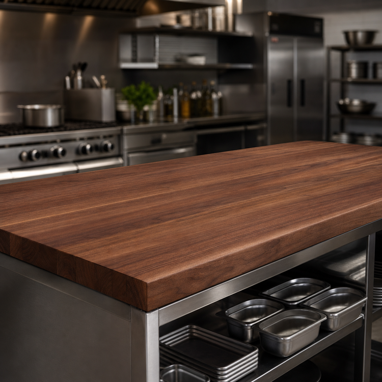 Product image #4 for John Boos Boos Block 84-Inch x 30-Inch American Black Walnut Kitchen Countertop, Full-Length Edge Grain, Penetrating Oil Finish