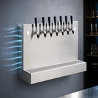 Thumbnail image #4 for Perlick Corporation 3775A8B Wall-Mount Air-Cooled 8-Faucet Draft Beer Dispenser