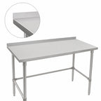 Thumbnail image #4 for John Boos Stallion ST6R1.5-30144SBW Stainless Steel Work Table, 16/300 Top, Open Base, 1-1/2-Inch Rear Up-Turn, 144 x 30 Inches