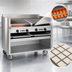 Thumbnail image #4 for Magikitch'n FM-SMB-636 36-Inch Floor Model Gas Coal Charbroiler with Open Cabinet Base