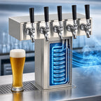 Thumbnail image #4 for Perlick Corporation 4006-5B 5-Faucet Tee Draft Beer Tower, Countertop, Glycol-Cooled, Stainless Steel